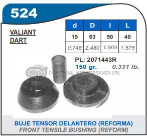 BUJES SUSPENSION BUJE TENSOR DELANTERO DODGE VALIANT