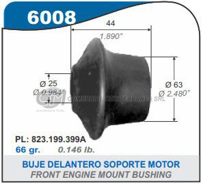 BUJES SUSPENSION FORD GALAXY. VW GOL. QUANTUM. S