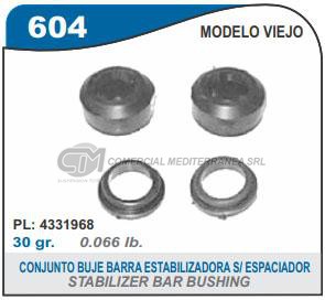 BUJES SUSPENSION FIAT 128 CONJ.BARRA ESTABIL. (2 GOMAS.2