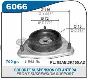 CAZOLETA SUSPENSION FORD ESCORT 96... CAZOLETA AMORTIGUADOR 