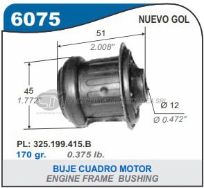 BUJES SUSPENSION VW NUEVO GOL. SAVEIRO