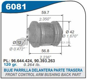 BUJES SUSPENSION CHEVROLET VECTRA 94/96 ASTRA 95/96