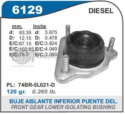 CAZOLETA SUSPENSION FORD TRANSIT CAZOLETA AMORTIGUADOR 