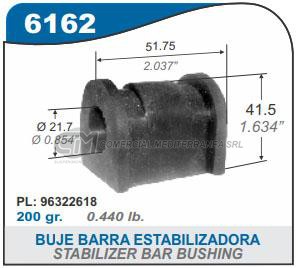 BUJES SUSPENSION CHEVROLET SPARK BUJE BARRA ESTABILIZADOR