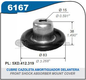 CAZOLETA SUSPENSION VW GOL 2000.