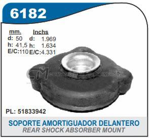 BUJES SUSPENSION SOPORTE AMORTIGUADOR DEL.( CAZOLET