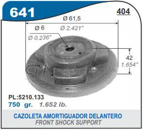 CAZOLETA SUSPENSION PEUGEOT 404 . 504 CAZOLETA SUSPENSION 