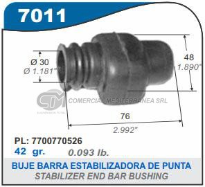 BUJES SUSPENSION RENAULT 2193 DELANTERA
