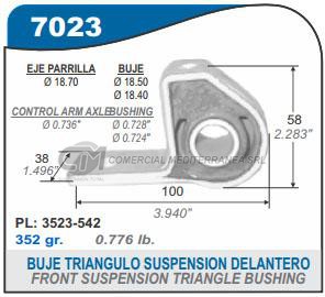 BUJES SUSPENSION PEUGEOT 306. PARTNER. CITROEN ZX. XSARA.