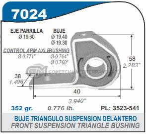 BUJES SUSPENSION PEUGEOT 306. PARTNER. CITROEN ZX. XSARA.