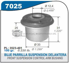 BUJES SUSPENSION PEUGEOT 306. PARTNER. CITROEN ZX. XSARA.