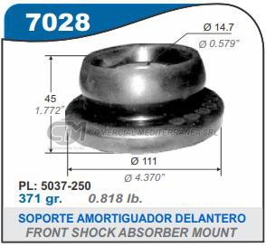 CAZOLETA SUSPENSION PEUGEOT 405 CAZOLETA AMORTIGUADOR 