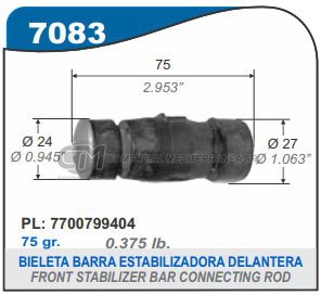 BIELETA DE SUSPENSION RENAULT CLIO 1.4 . CLIO II ROSCA: 8X1.25