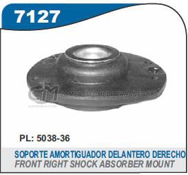 CAZOLETA SUSPENSION PEUGEOT 206 . 207 CAZOLETA DELANTERO DER.