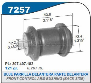 BUJES SUSPENSION VW POLO. POLO SEDAN. FOX 2003..