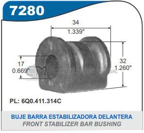 BUJES SUSPENSION VW FOX. SURAN