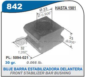 BUJE BARRA ESTABILIZADORA DELANTERA PEUGEOT 504 