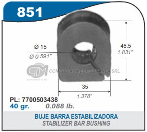 BUJES SUSPENSION RENAULT R12