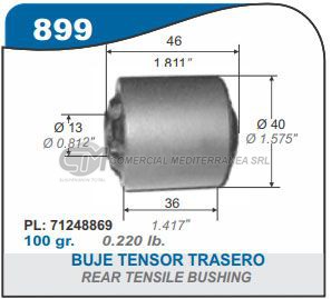 BUJES SUSPENSION DODGE 1500. 1800 (RURAL)