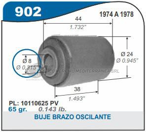 BUJES SUSPENSION FIAT 128