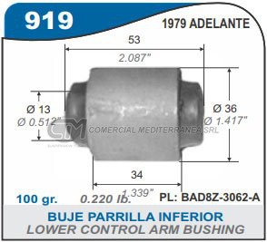 BUJES SUSPENSION FORD FALCON MOD. 79/91