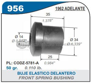 BUJES SUSPENSION FORD FALCON MOD 62/72