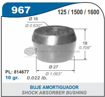 BUJES SUSPENSION FIAT 125 . 128 . 1500 . 1600 BUJE AMO