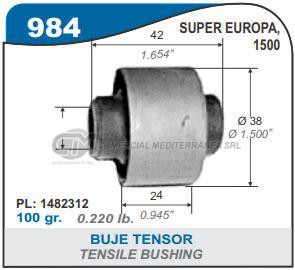 BUJES TENSORFIAT 128S.E. MOTOR 1500