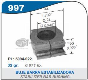 BUJE BARRA ESTABILIZADORA DELANTERA PEUGEOT 504 