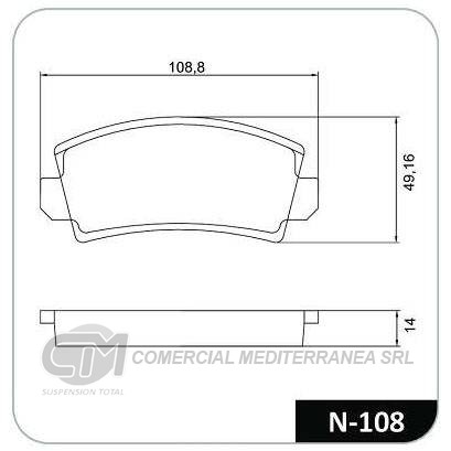 PASTILLA DE FRENO DELANTERA FIAT 147 77