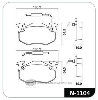 PASTILLA DE FRENO TRASERA RENAULT R9 1.4