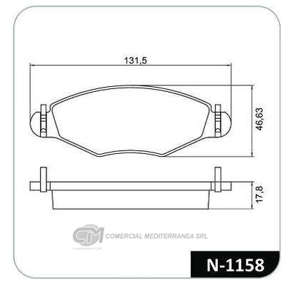 PASTILLA DE FRENO DELANTERA PEUGEOT 206