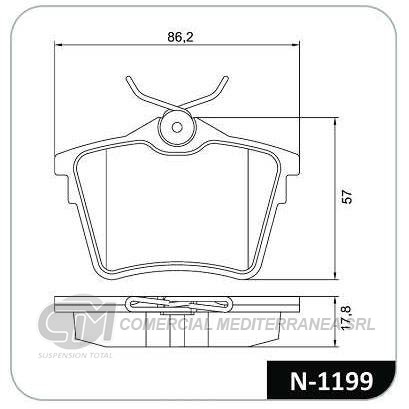 PASTILLA DE FRENO TRASERA PEUGEOT 407 1.