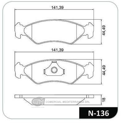 PASTILLA DE FRENO DELANTERA FORD KA 1.3