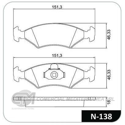 PASTILLA DE FRENO DELANTERA FORD KA 1.6