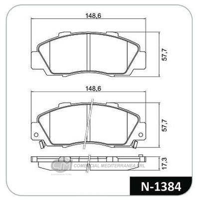 PASTILLA DE FRENO DELANTERA HONDA PRELUDE