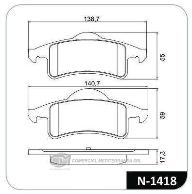 PASTILLA DE FRENO TRASERA JEEP GRAND CHE