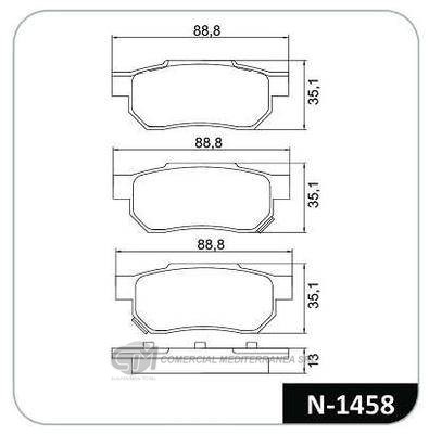 PASTILLA DE FRENO TRASERA HONDA PRELUDE
