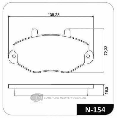 PASTILLA DE FRENO DELANTERA FORD TRANSIT