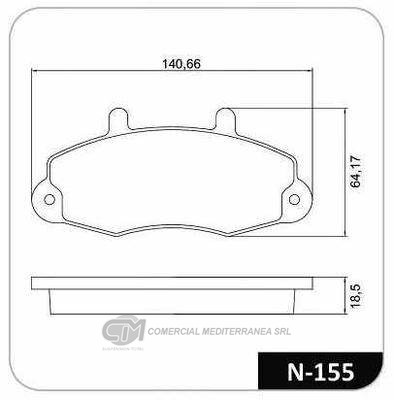 PASTILLA DE FRENO DELANTERA FORD TRANSIT