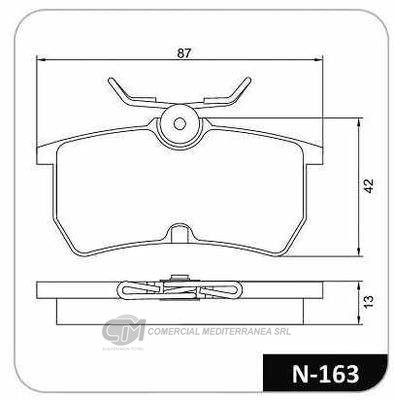 PASTILLA DE FRENO TRASERA FORD FOCUS SED