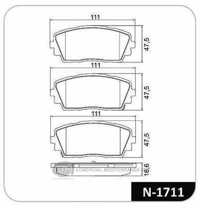 PASTILLA DE FRENO DELANTERA KIA MOTORS P