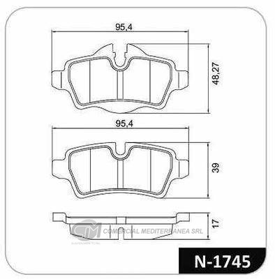 PASTILLA DE FRENO TRASERA MINI COOPER 1.