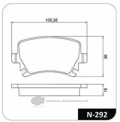 PASTILLA DE FRENO TRASERA VW VEN