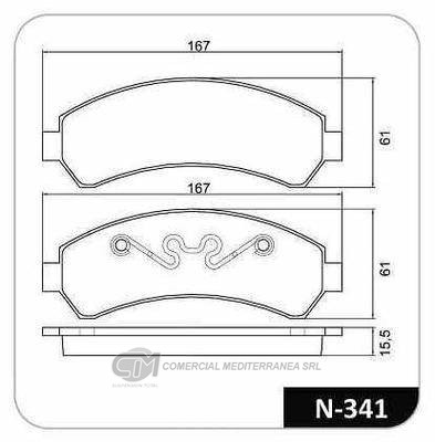 PASTILLA DE FRENO DELANTERA GM S10 4X4 C