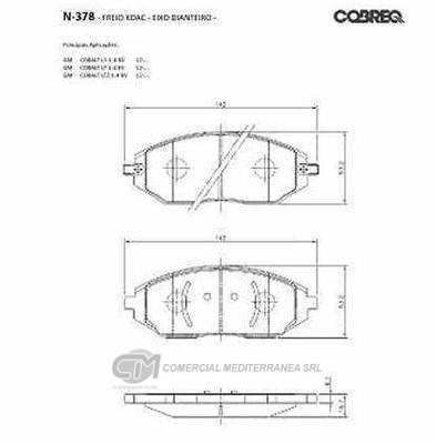 PASTILLA DE FRENO DELANTERA GM SPIN LTZ