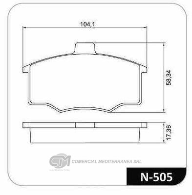 PASTILLA DE FRENO DELANTERA FIAT UNO MIL