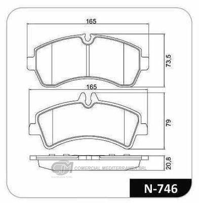 PASTILLA DE FRENO TRASERA VW CRA