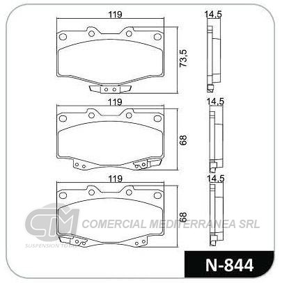 PASTILLA DE FRENO DELANTERA TOYOTA HILUX / 4 RUNNER